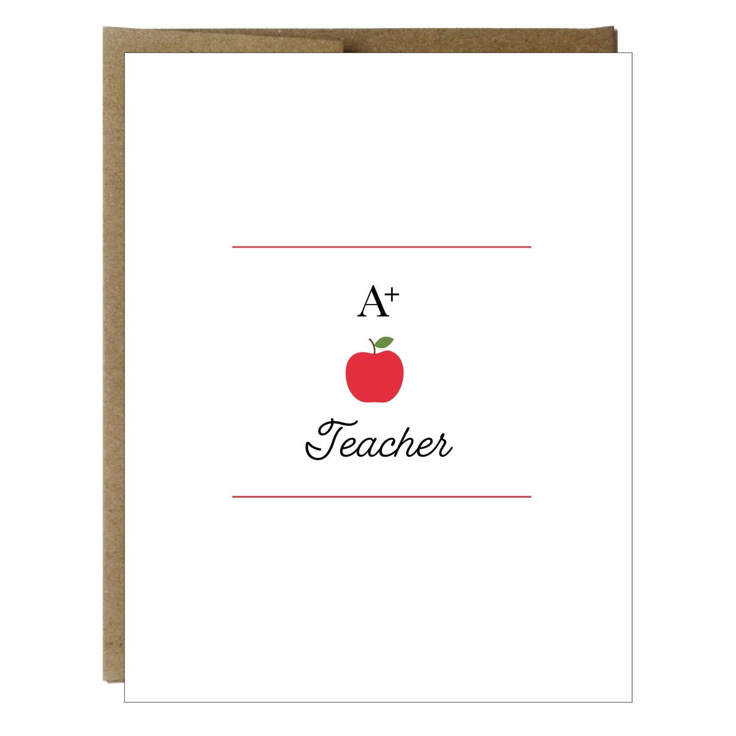 A+ Teacher Greeting Card