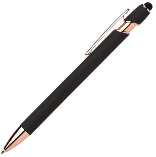 Black Stylus Pen with Rose Gold Mirrored Trim