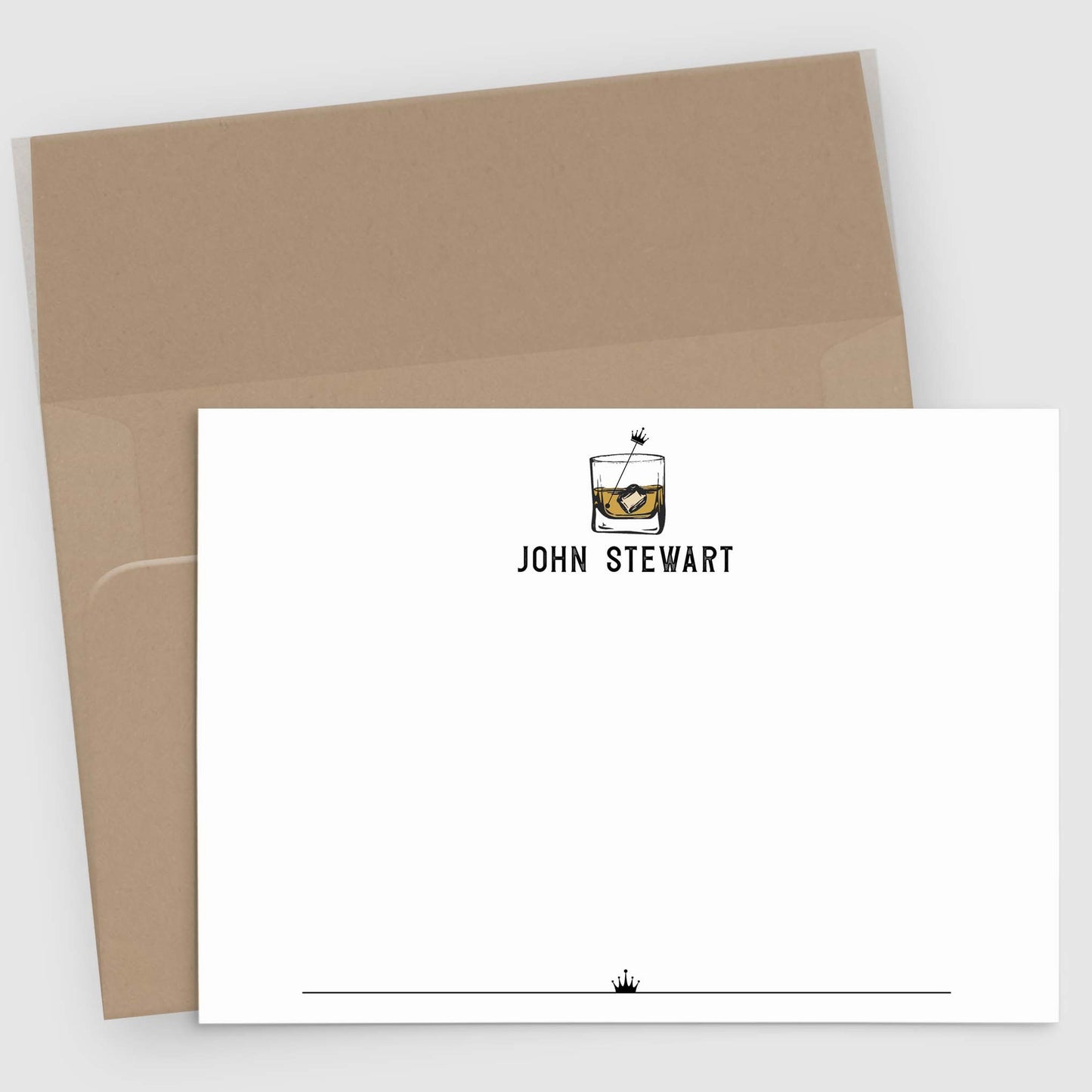 Papelería Rocks Glass | Juego de 10 tarjetas personalizadas
