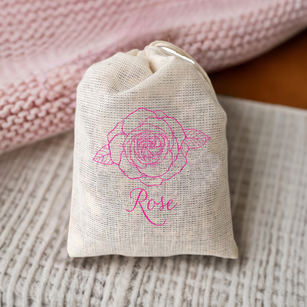 Rose Floral Sachet - 3 Pack for Closet, Garment Bag or Drawer