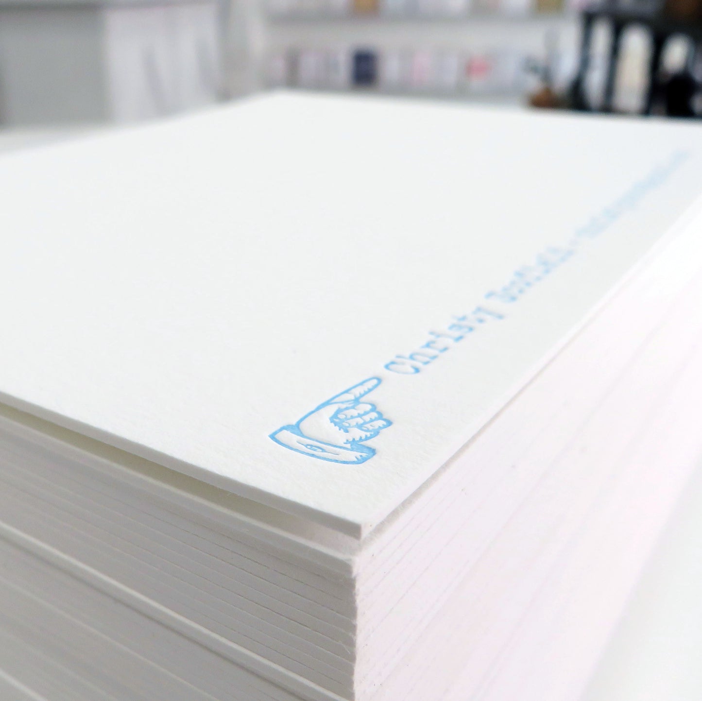 Papelería tipográfica con motivos personalizados - Juego de 50