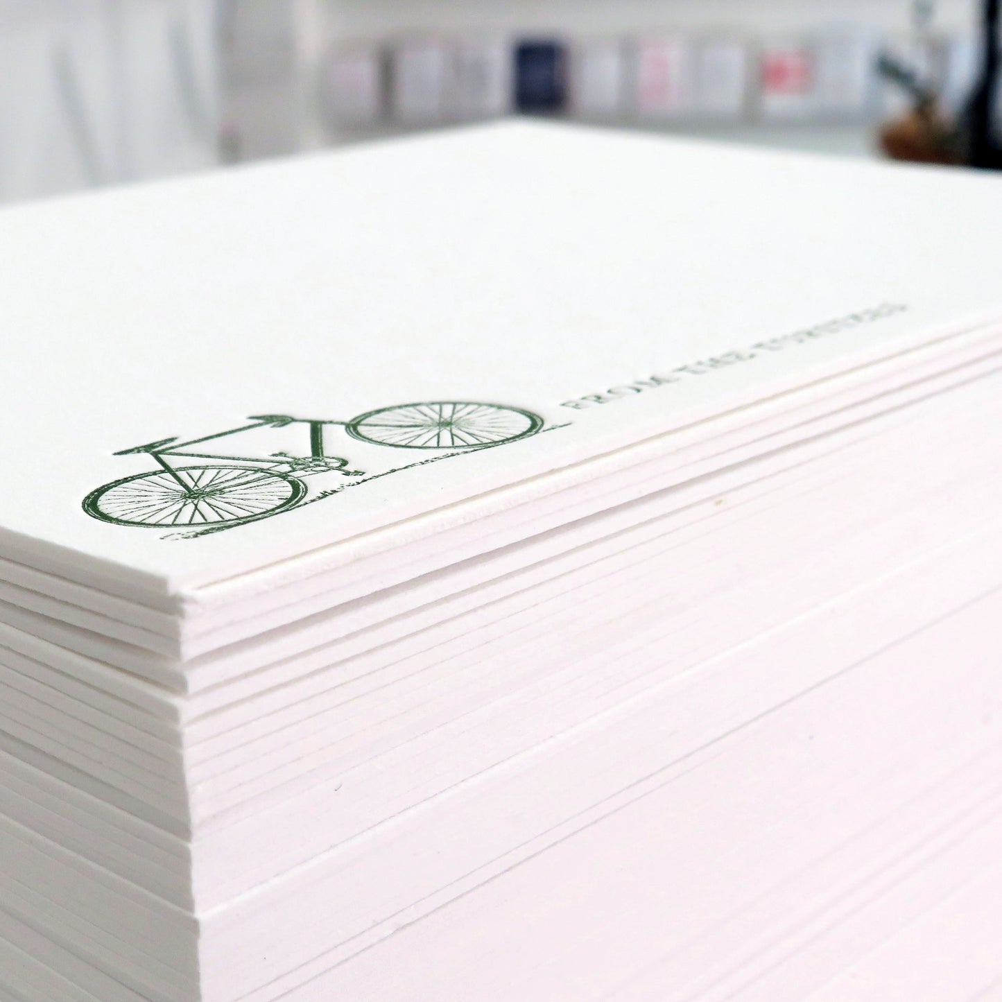 Papelería tipográfica con motivos personalizados - Juego de 50