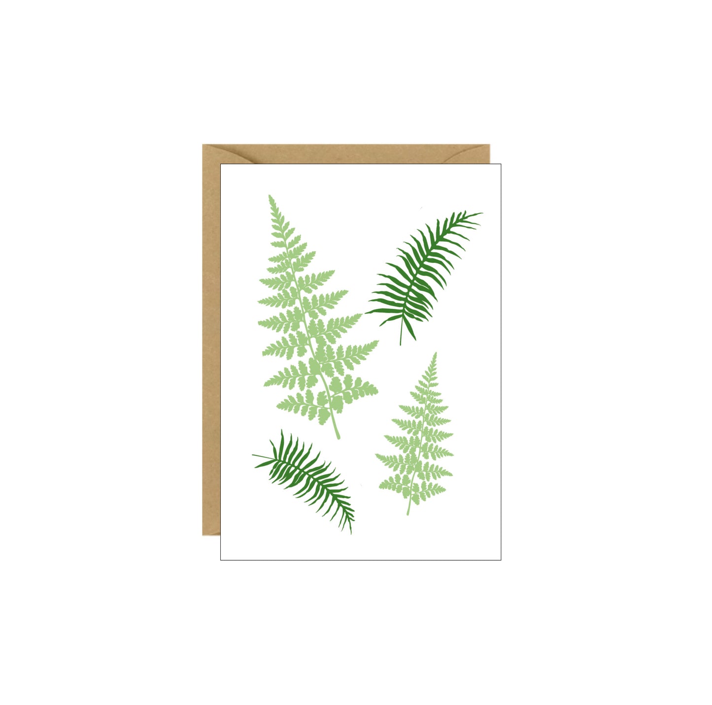 Enclosure Card - Fern Leaves - 4 pack