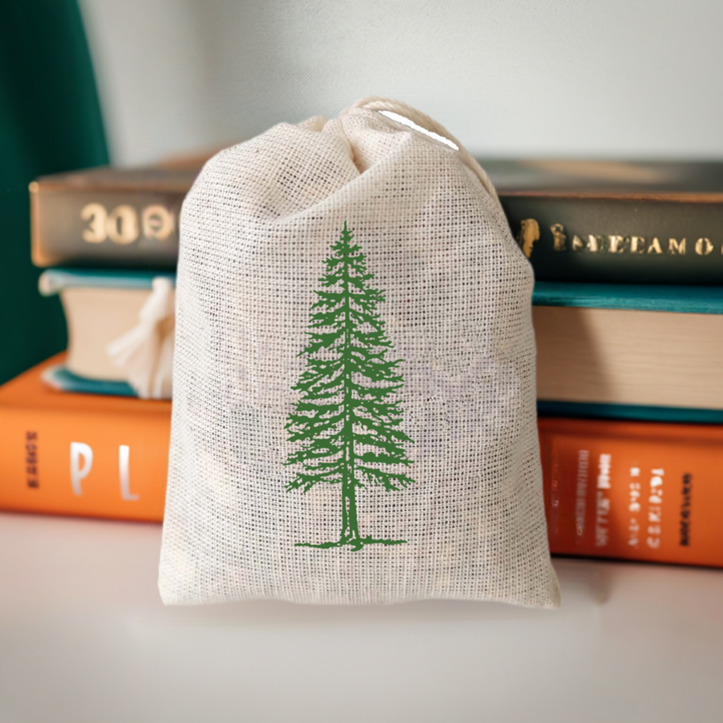 Evergreen Pine Balsam Fir Sachet - 3 Pack for Closet, garment bag or Drawer