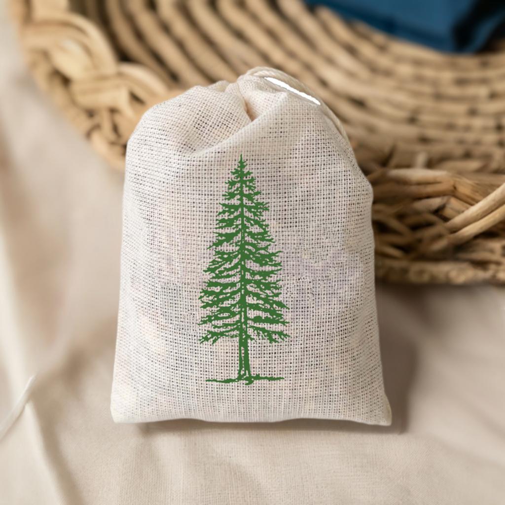 Evergreen Pine Balsam Fir Sachet - 3 Pack for Closet, garment bag or Drawer