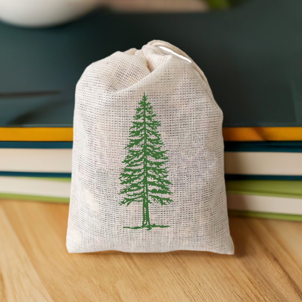 Evergreen Pine Balsam Fir Sachet - 3 Pack for Closet, garment bag or Drawer