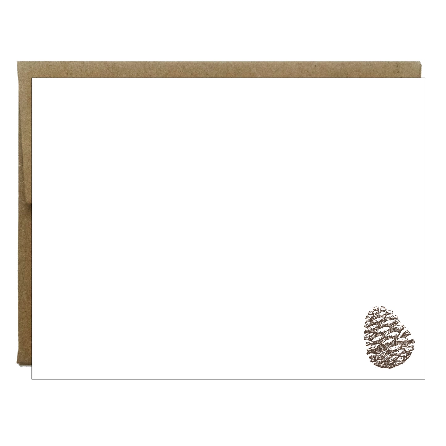 Pinecone Letterpress Card