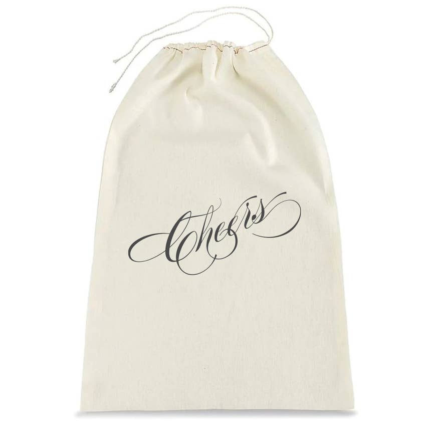 Sac cadeau en tissu mousseline Cheers