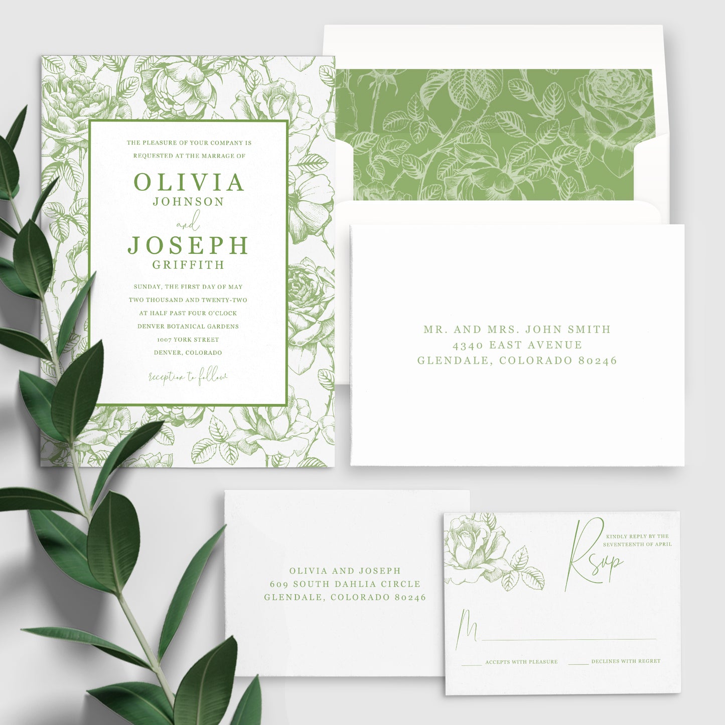 Botanical Wedding Invitation