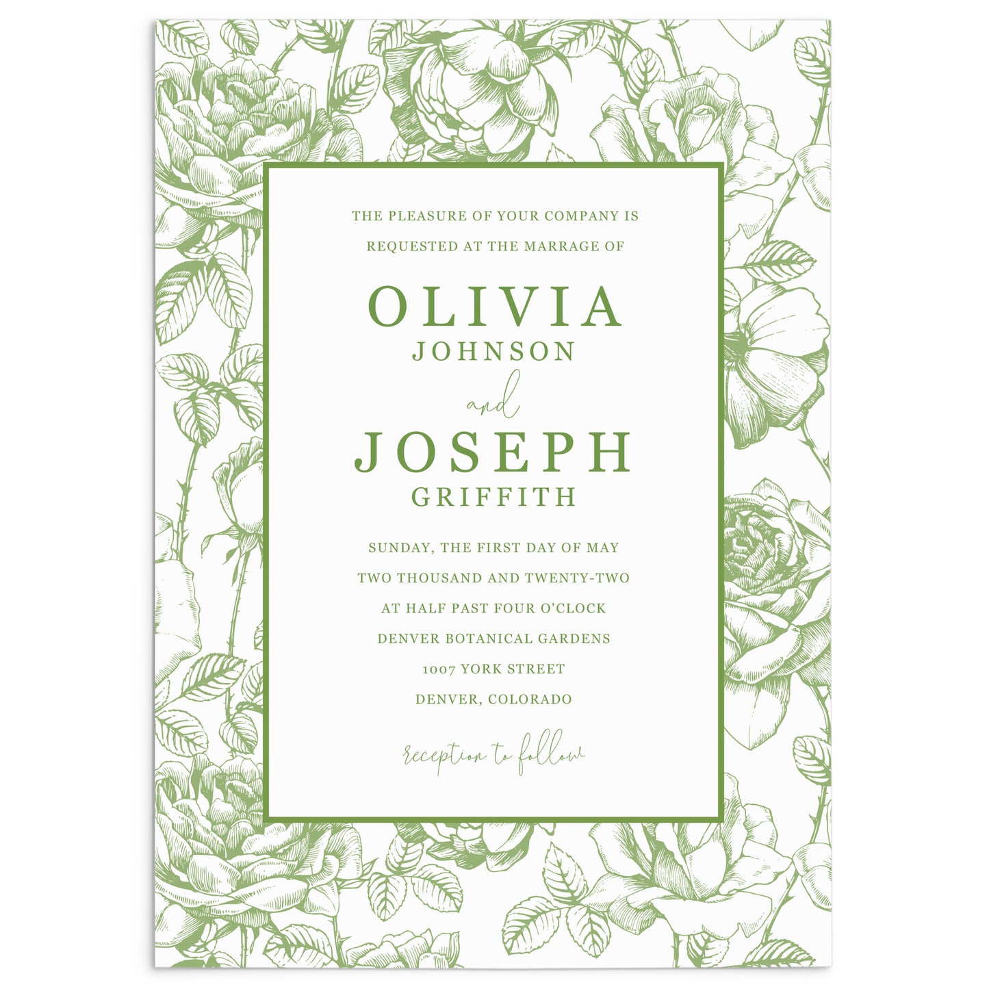 Botanical Wedding Invitation