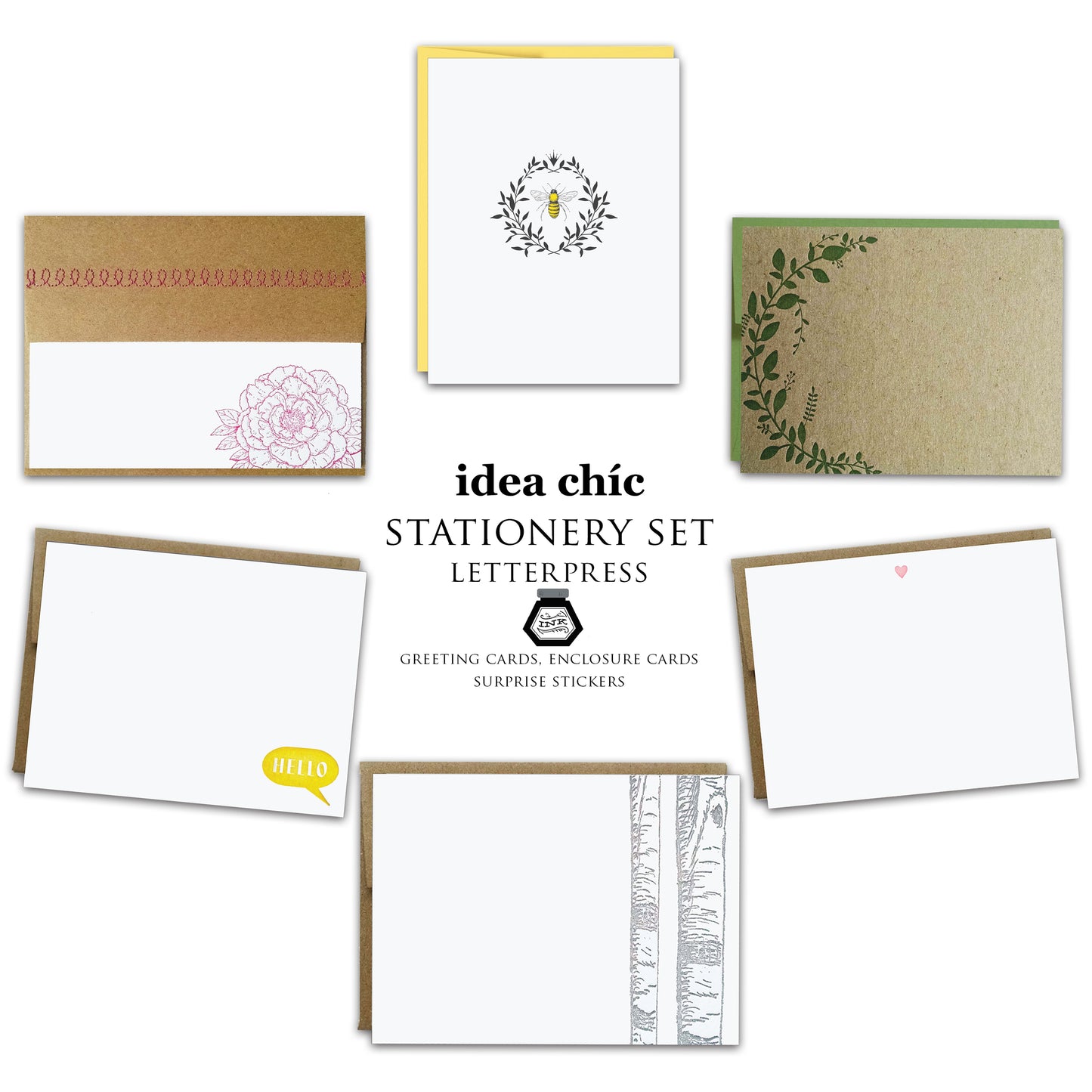 Letterpress Stationery Set