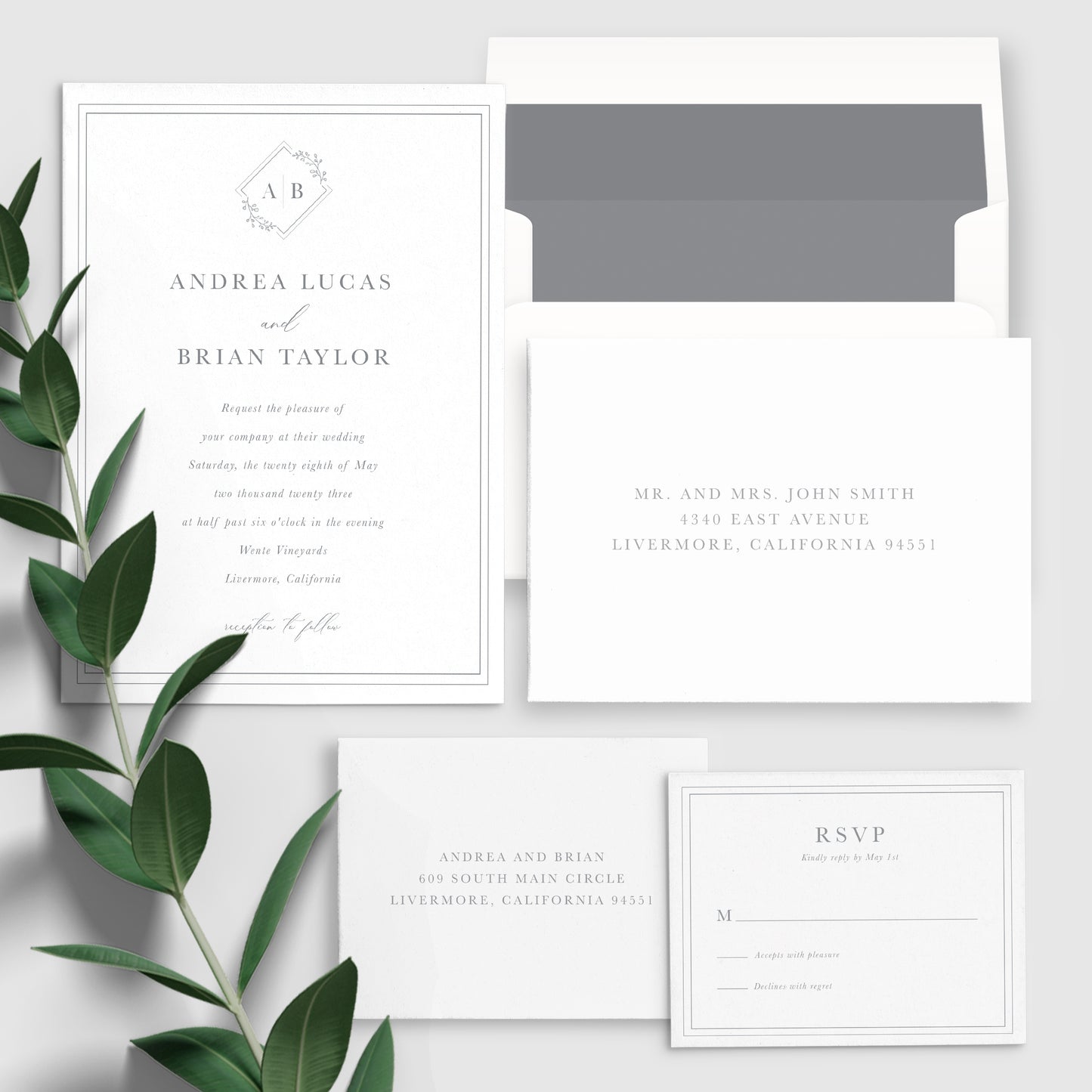 Elegant Frame Wedding Invitation