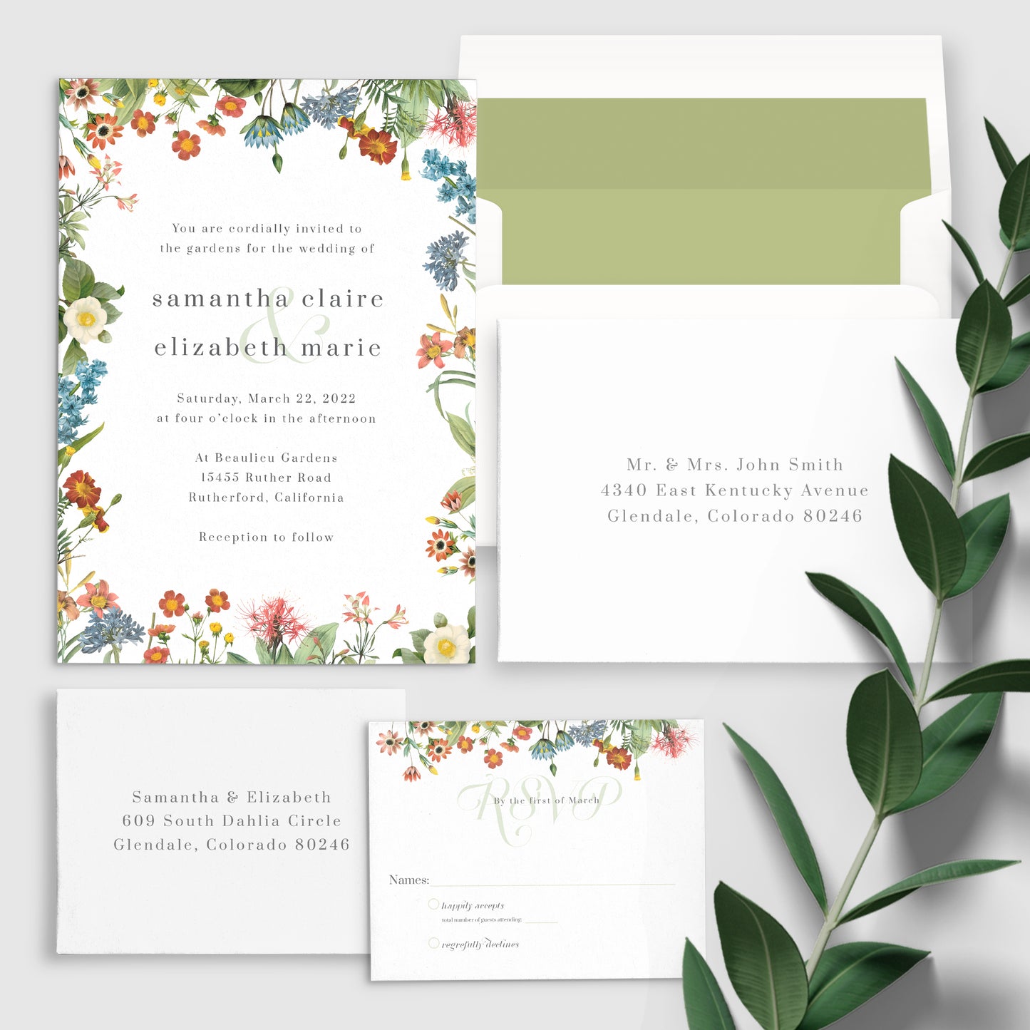 Wildflower Wedding Invitation