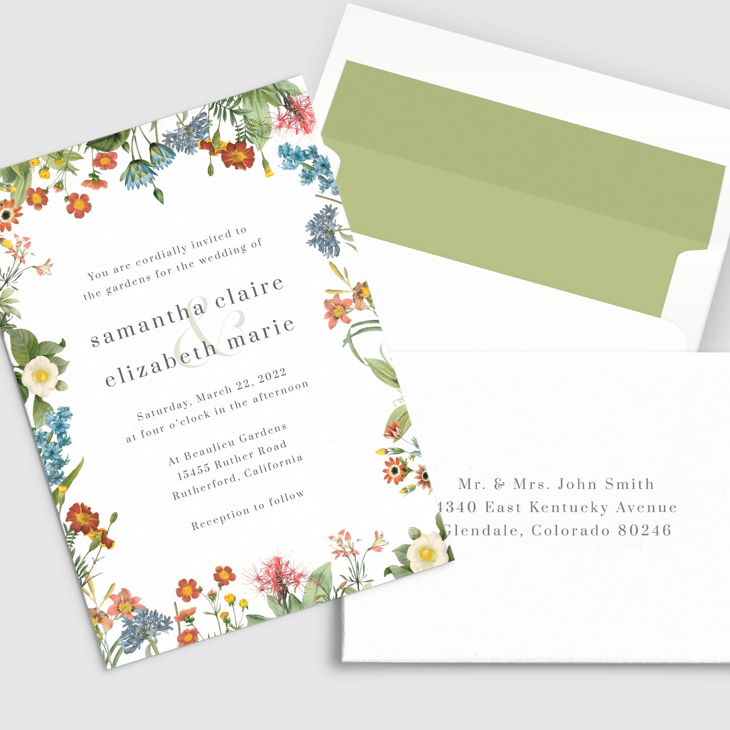 Wildflower Wedding Invitation