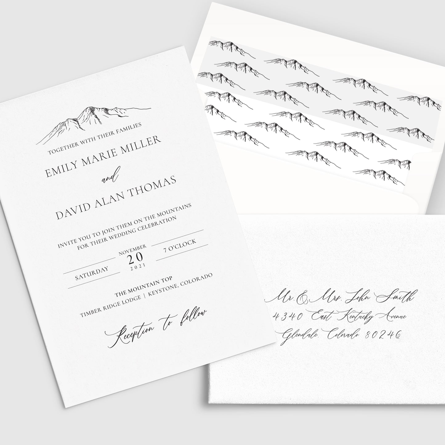 Mountaintop Wedding Invitation