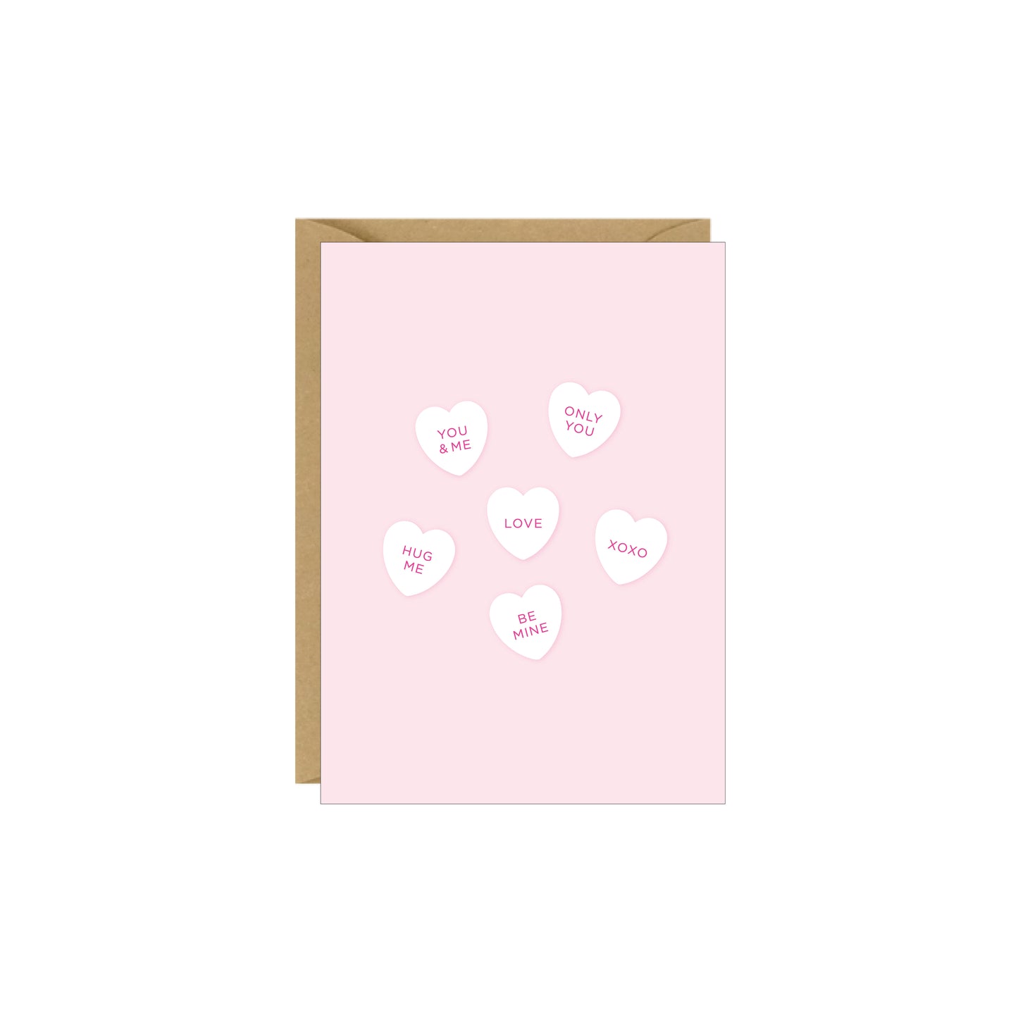 Carte d'accompagnement - Conversation Candy Hearts - paquet de 4