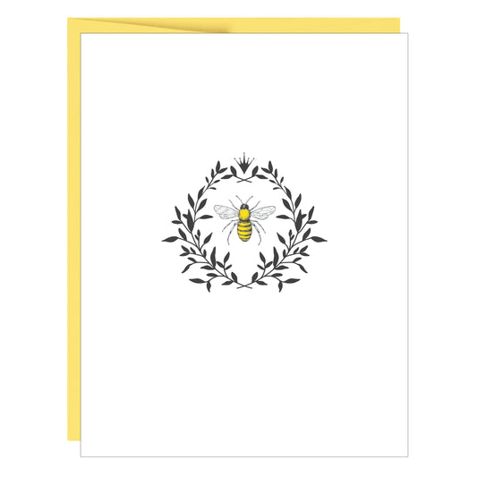 Queen Bee Letterpress Greeting Card - 5 Pack
