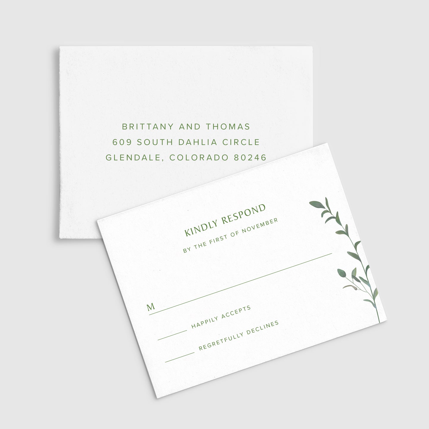 Greenery Wedding Invitation