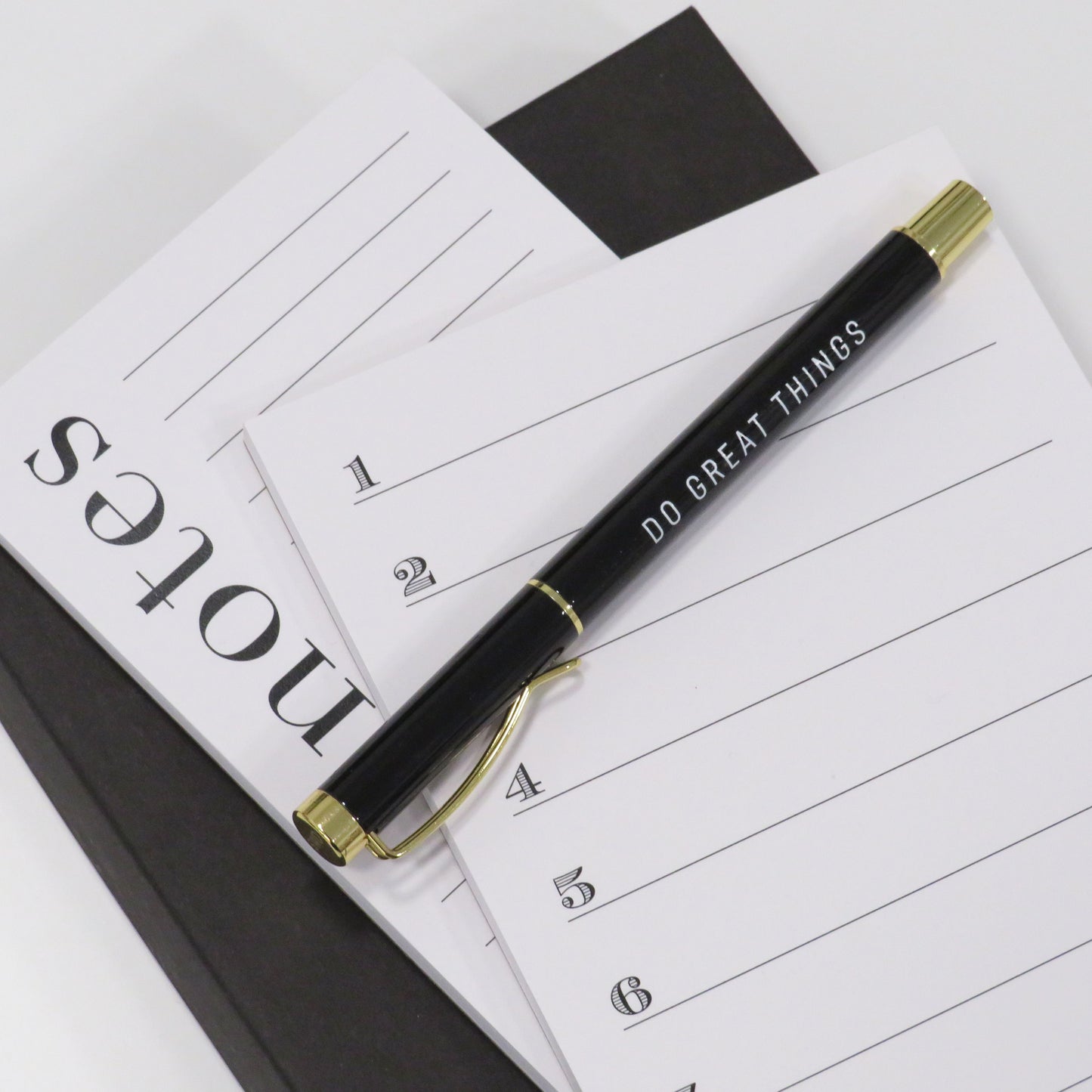 Chic Notes Notepad on White Paper