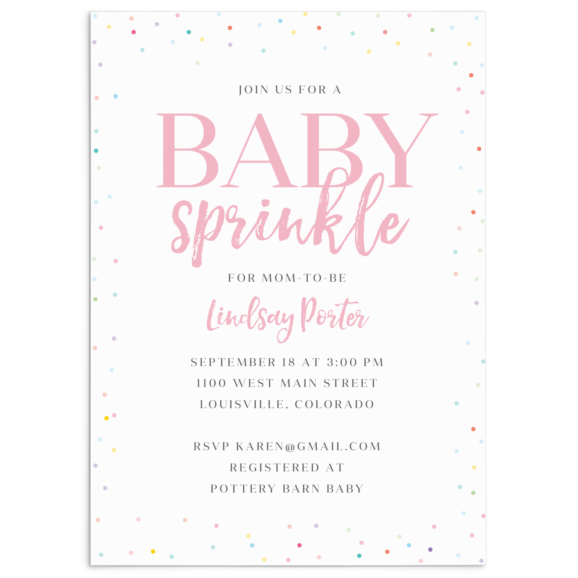 Baby Sprinkle Invitation – Idea Chíc - Main Image