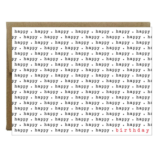 Happy Happy Birthday Greeting Card