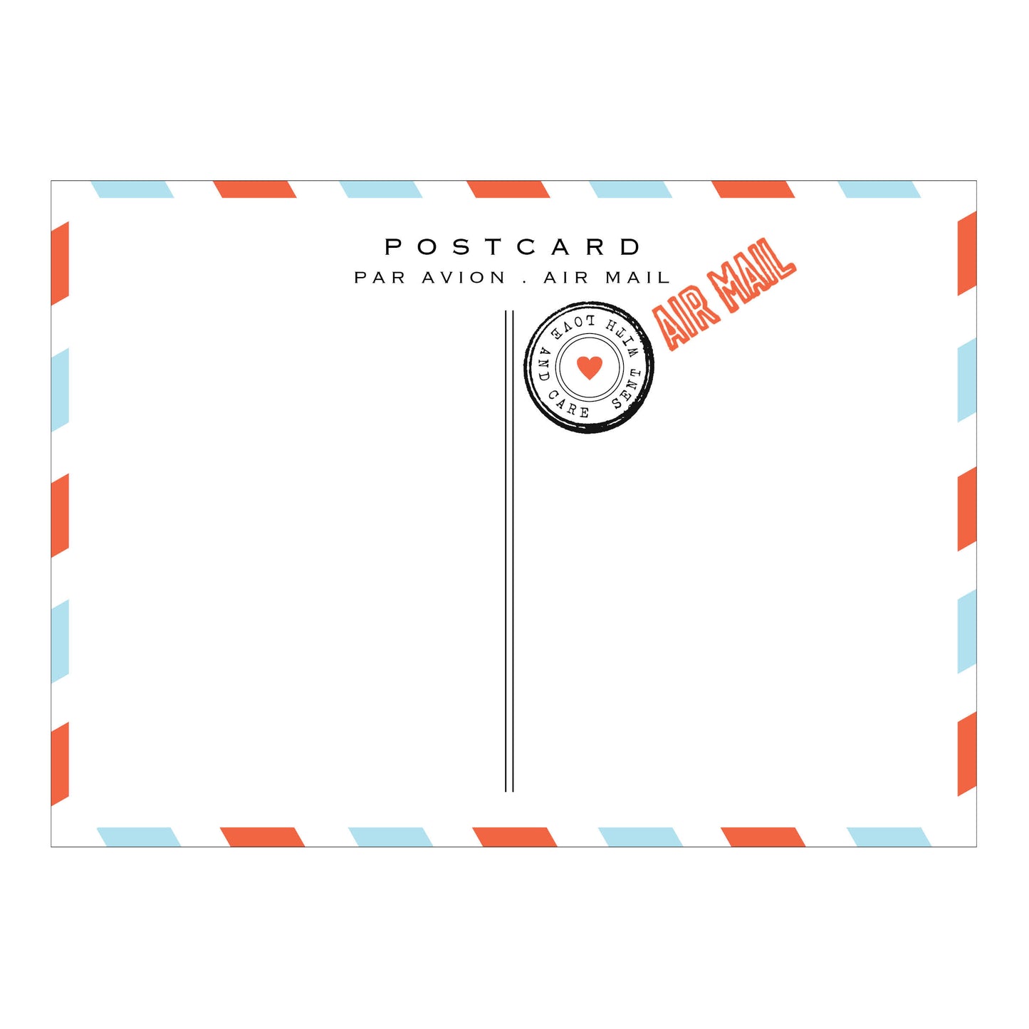Traditional Style Air Mail Postcards - Pack of 10 - Idea Chíc