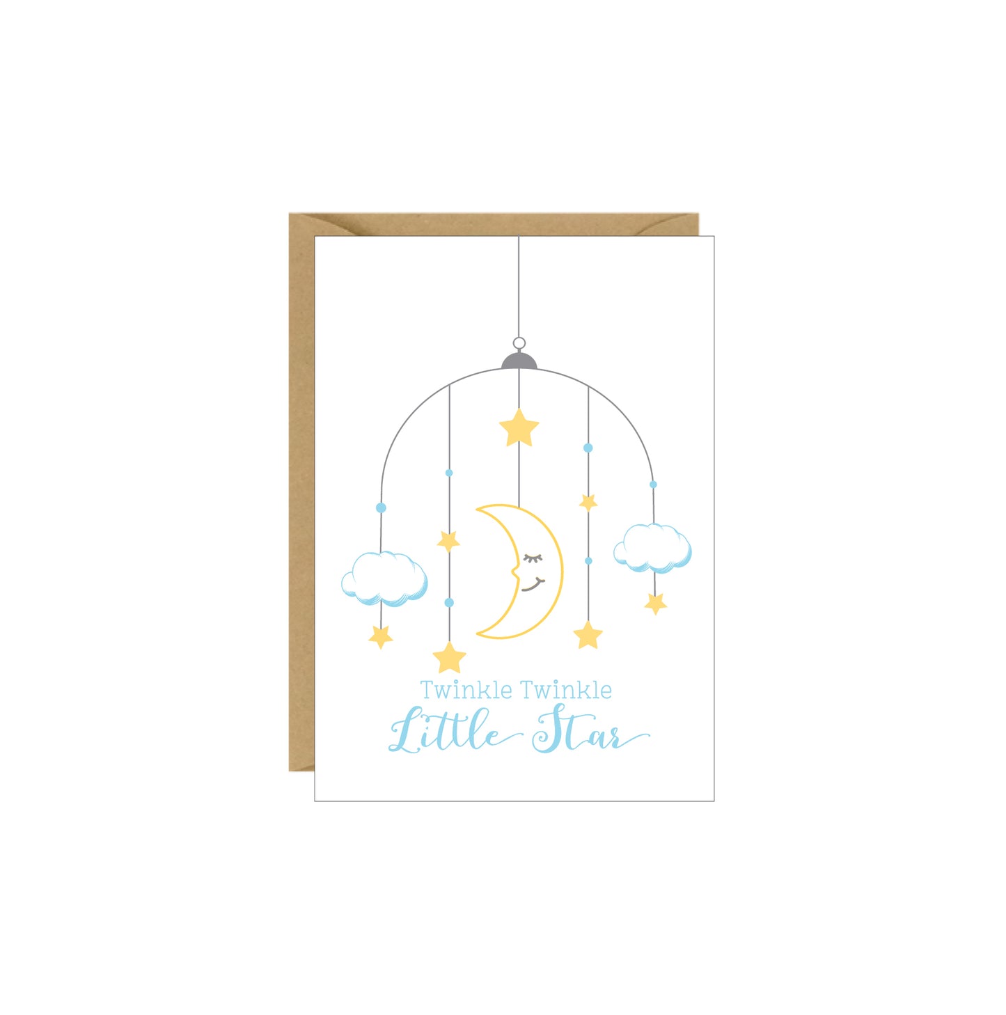 Carte d'accompagnement - Mobile pour bébé Twinkle Twinkle Little Star - paquet de 4