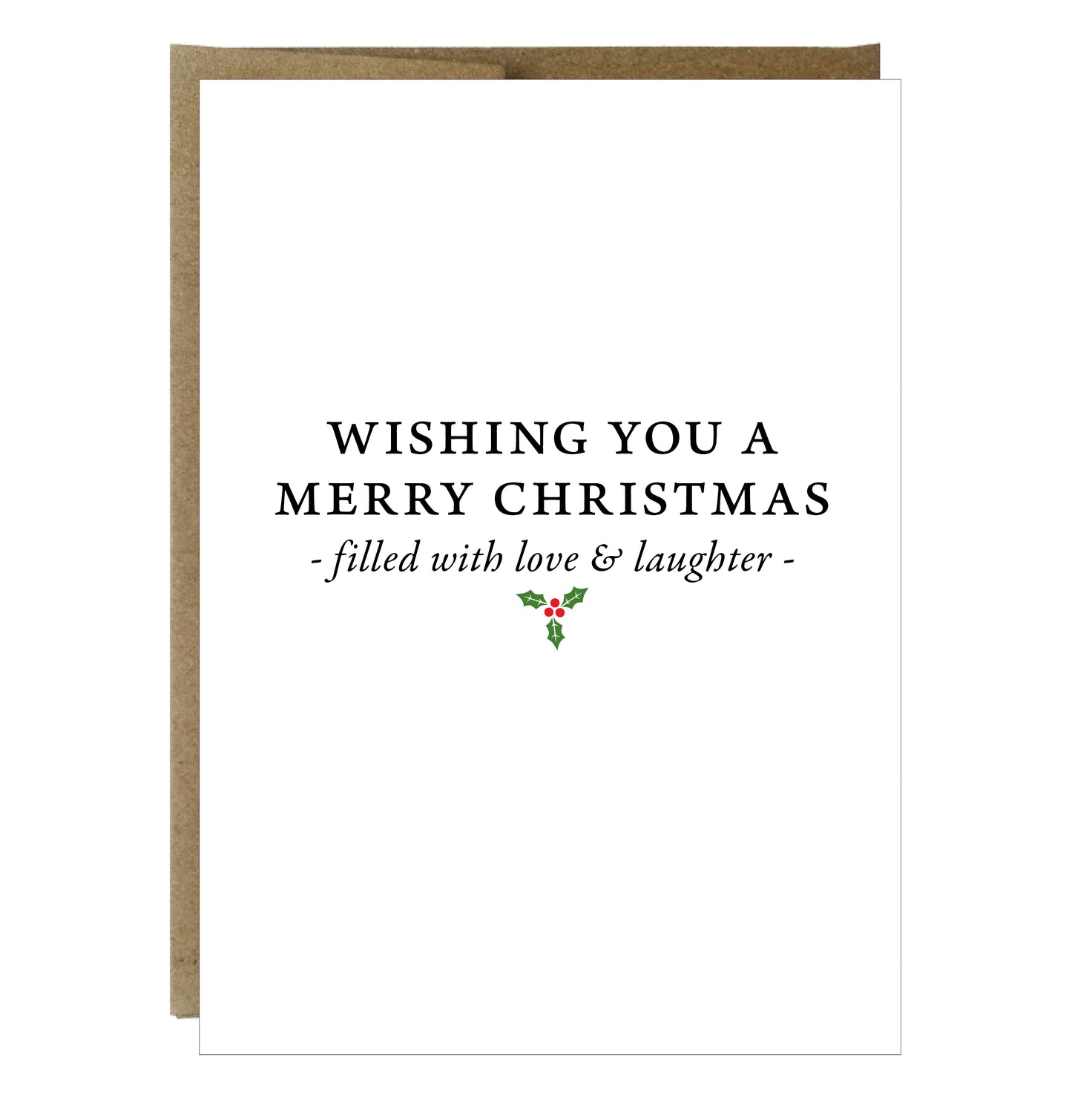 Carte Joyeux Noël Holly Berry