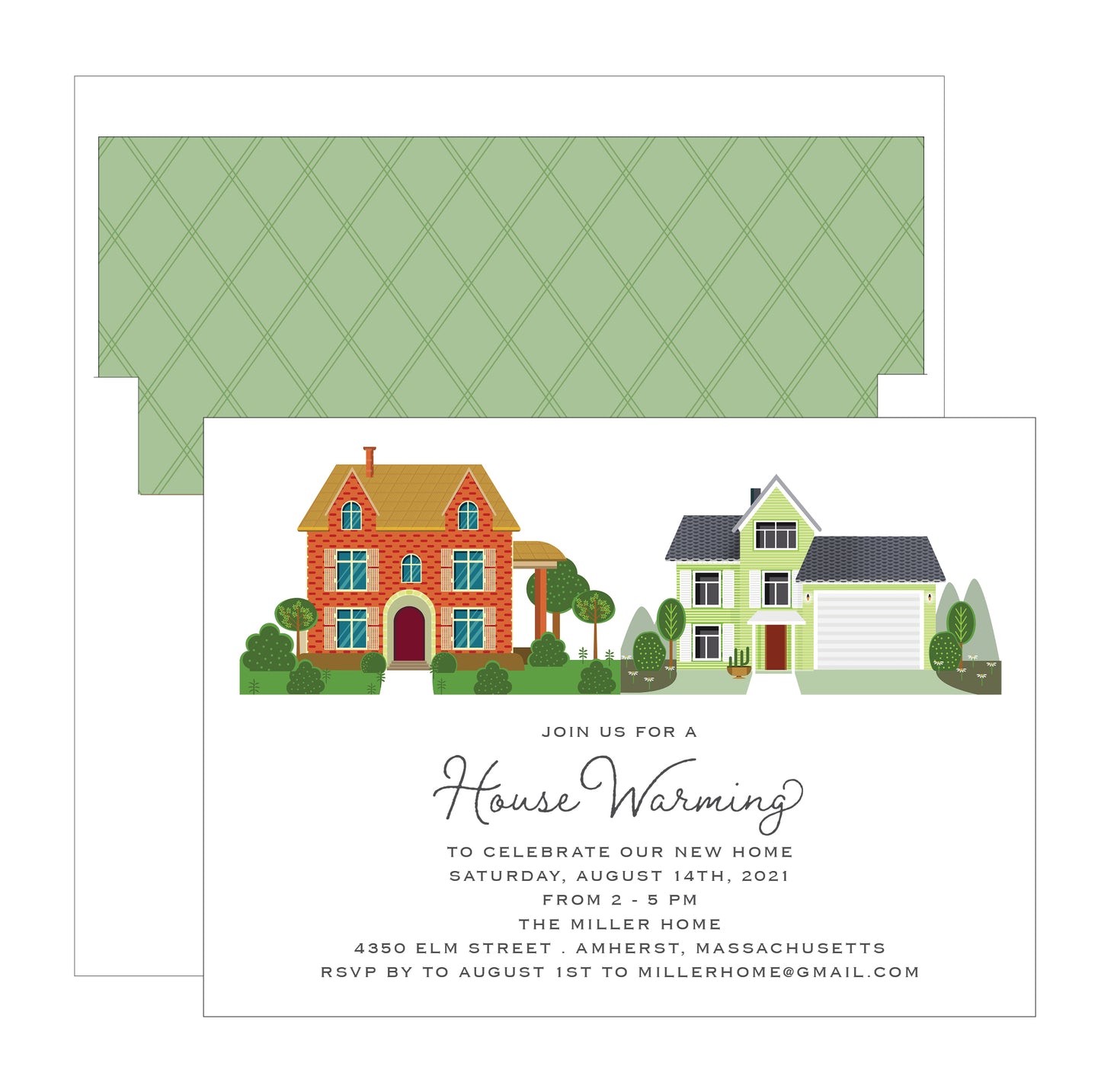 Invitation à la fête de pendaison de crémaillère des petites maisons de quartier