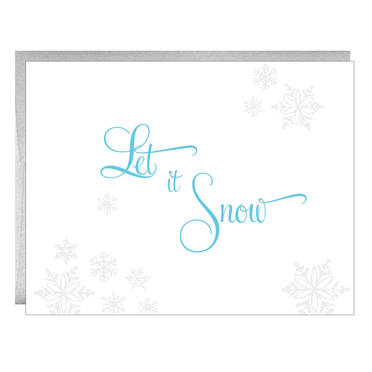 Let it Snow Letterpress Holiday Greeting Card - Idea Chíc