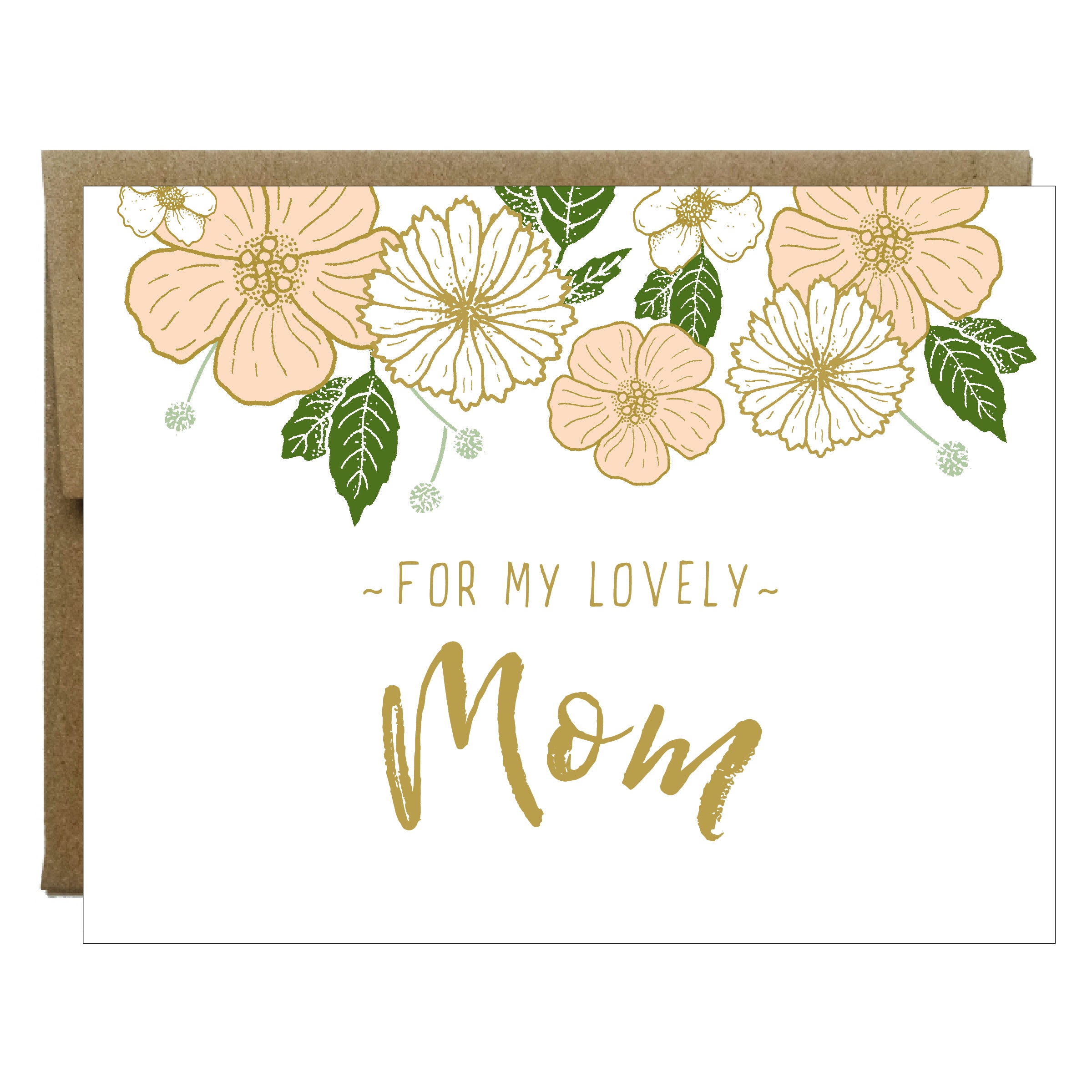 For My Lovely Mom Flower Greeting Card