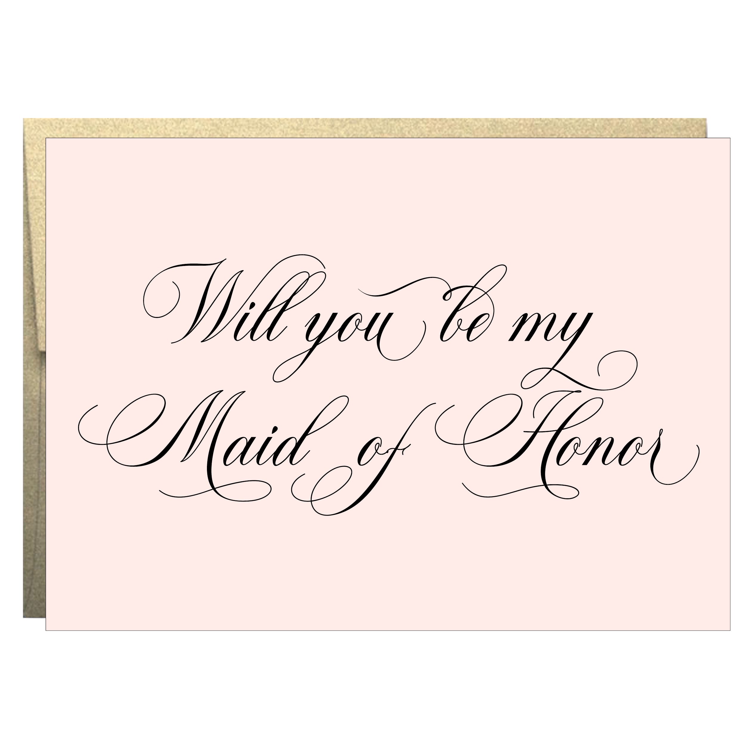 Will You Be My Maid Of Honor Greeting Card – Idea Chíc