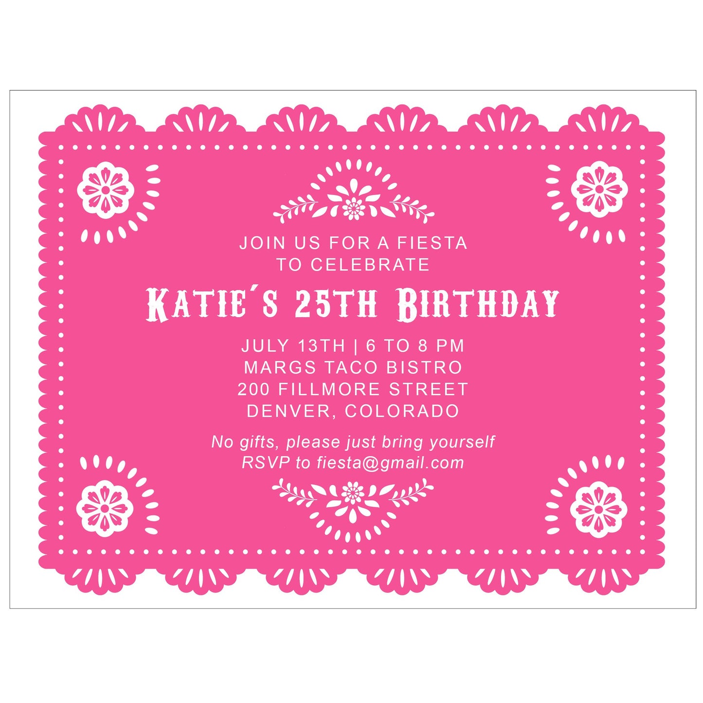 Mexican Flag Festive Party Invitation