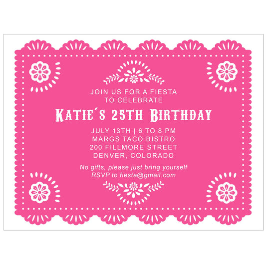 Mexican Flag Festive Party Invitation