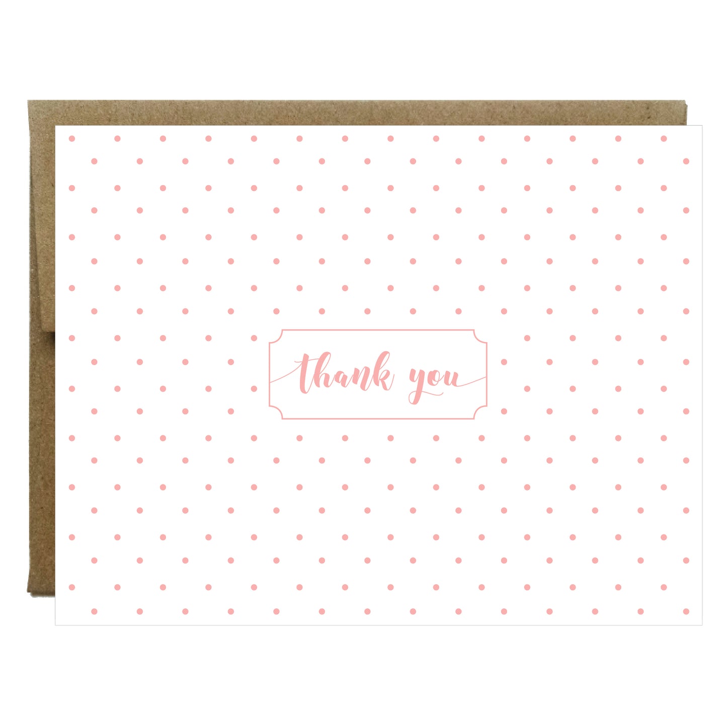 Polka Dot Thank You Greeting Card | Choose Navy Black or Blush - 8 pack - Idea Chíc