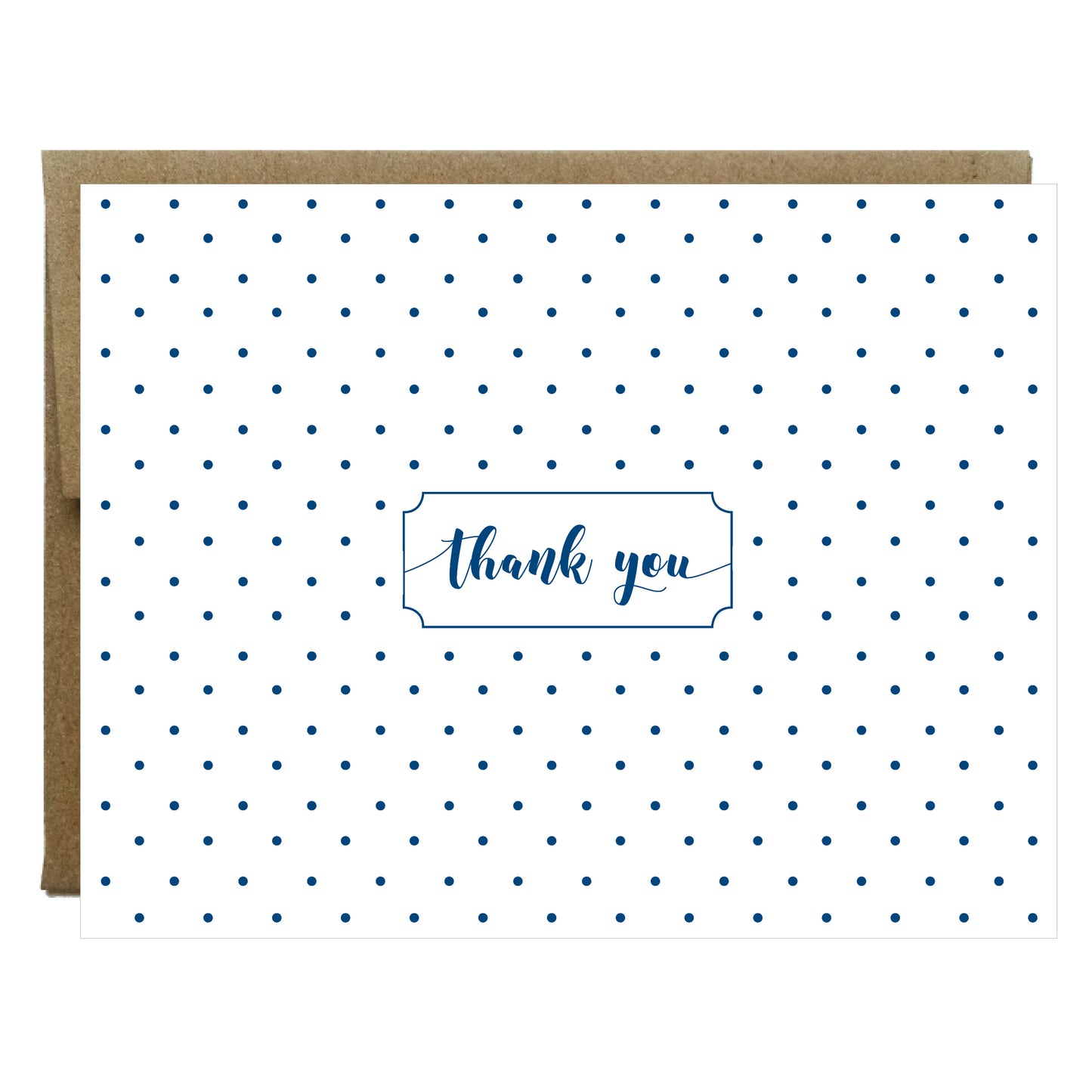 Polka Dot Thank You Greeting Card | Choose Navy Black or Blush - 8 pack - Idea Chíc