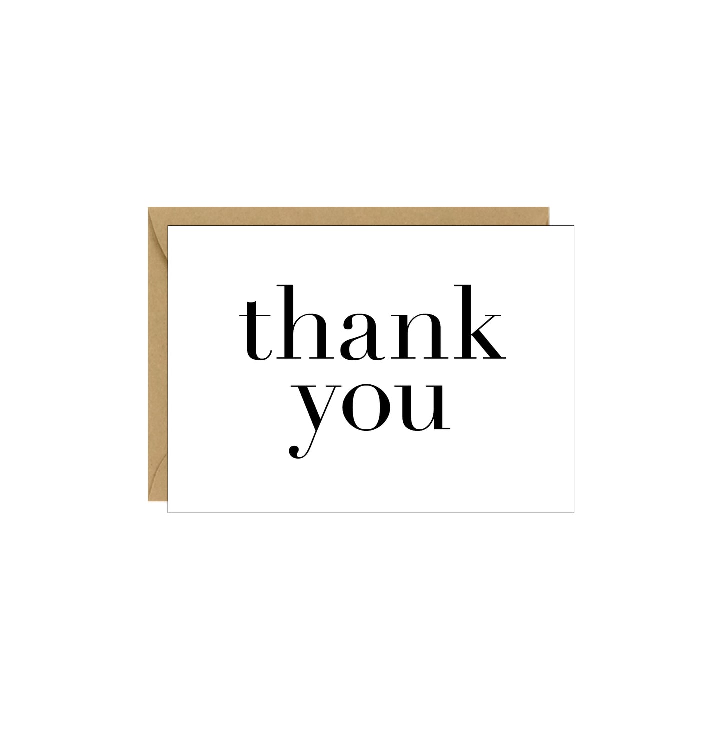 Enclosure Card - Modern Thank You Black on White - 4 pack