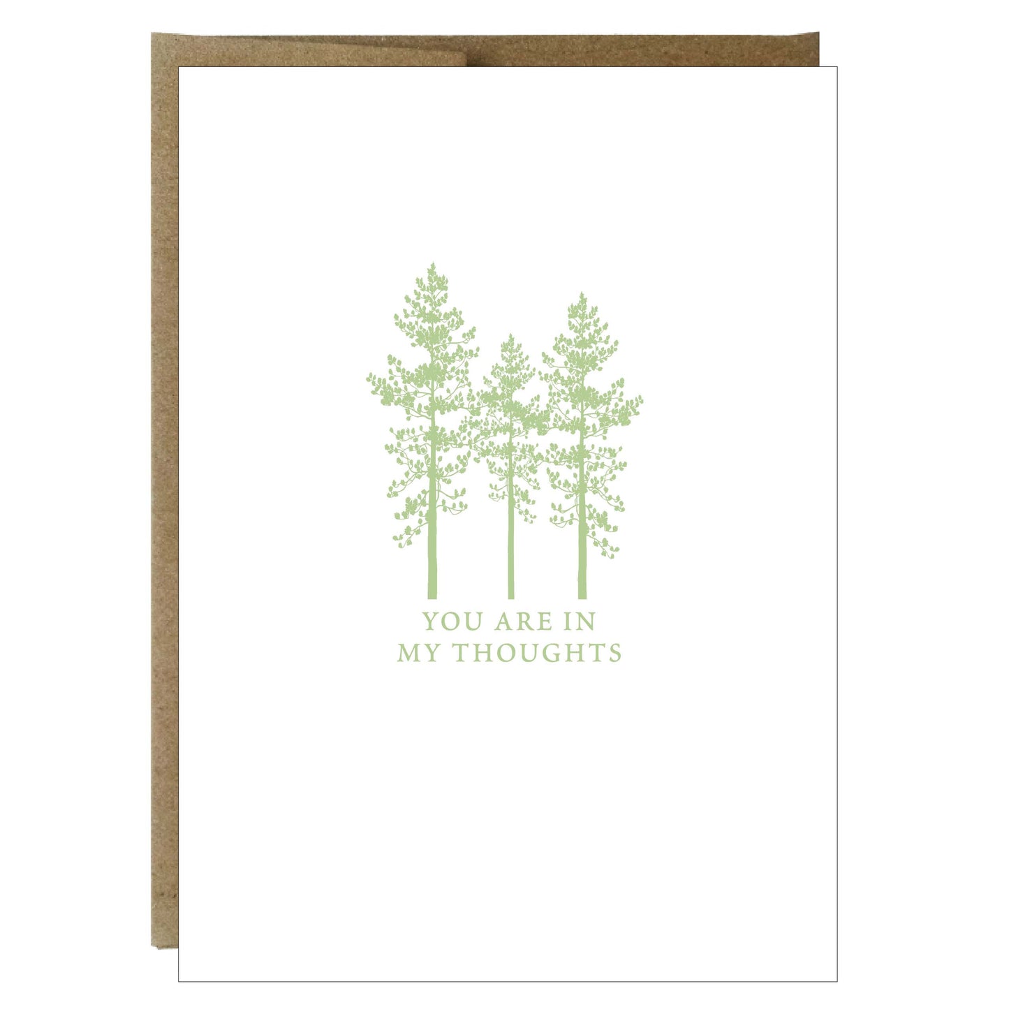Vous êtes dans mes pensées Carte de vœux typographique
