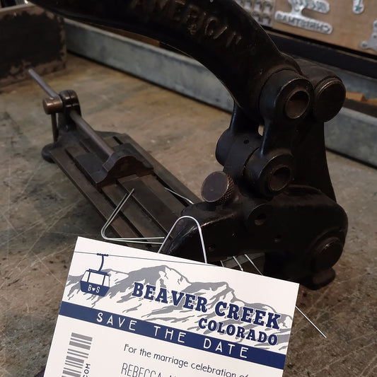 Made in 1900 tool Used to Make Modern Day Wedding Invitations in 2018