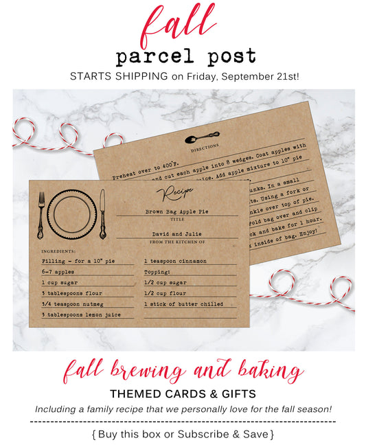 Fall Brewing and Baking Parcel Post Subscription Box