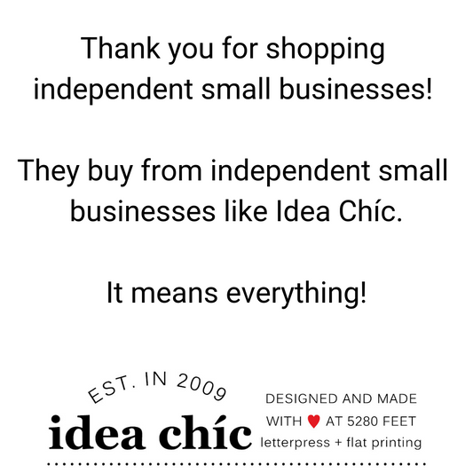 Thank you for shopping Independent Small Business!