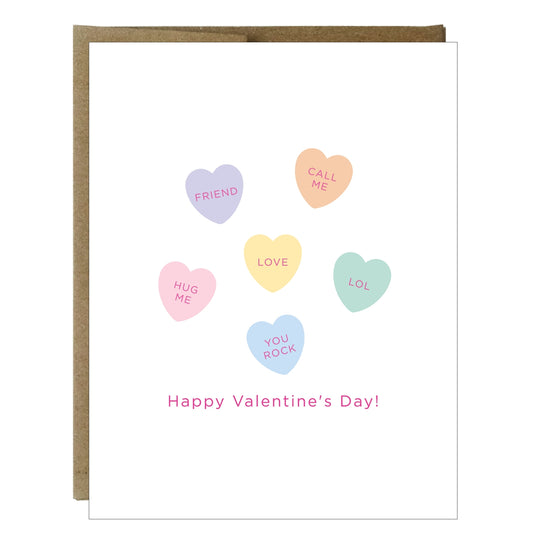 Conversation Hearts Happy Valentine's Day Greeting Card