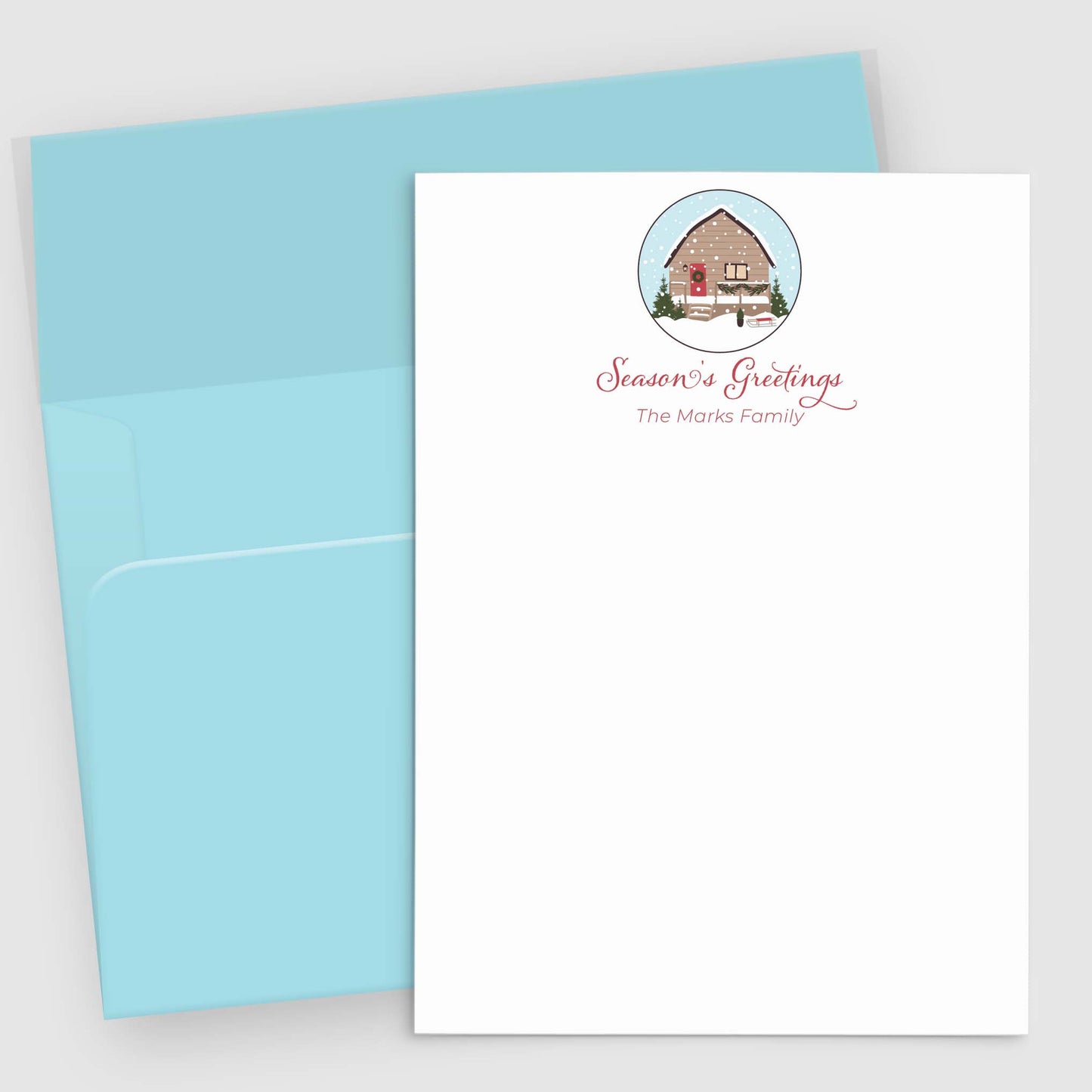 Lot de 10 cartes de Noël personnalisées | Cartes de vœux personnalisées avec nom