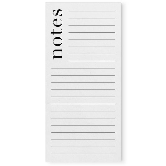 Chic Notes Notepad on White Paper