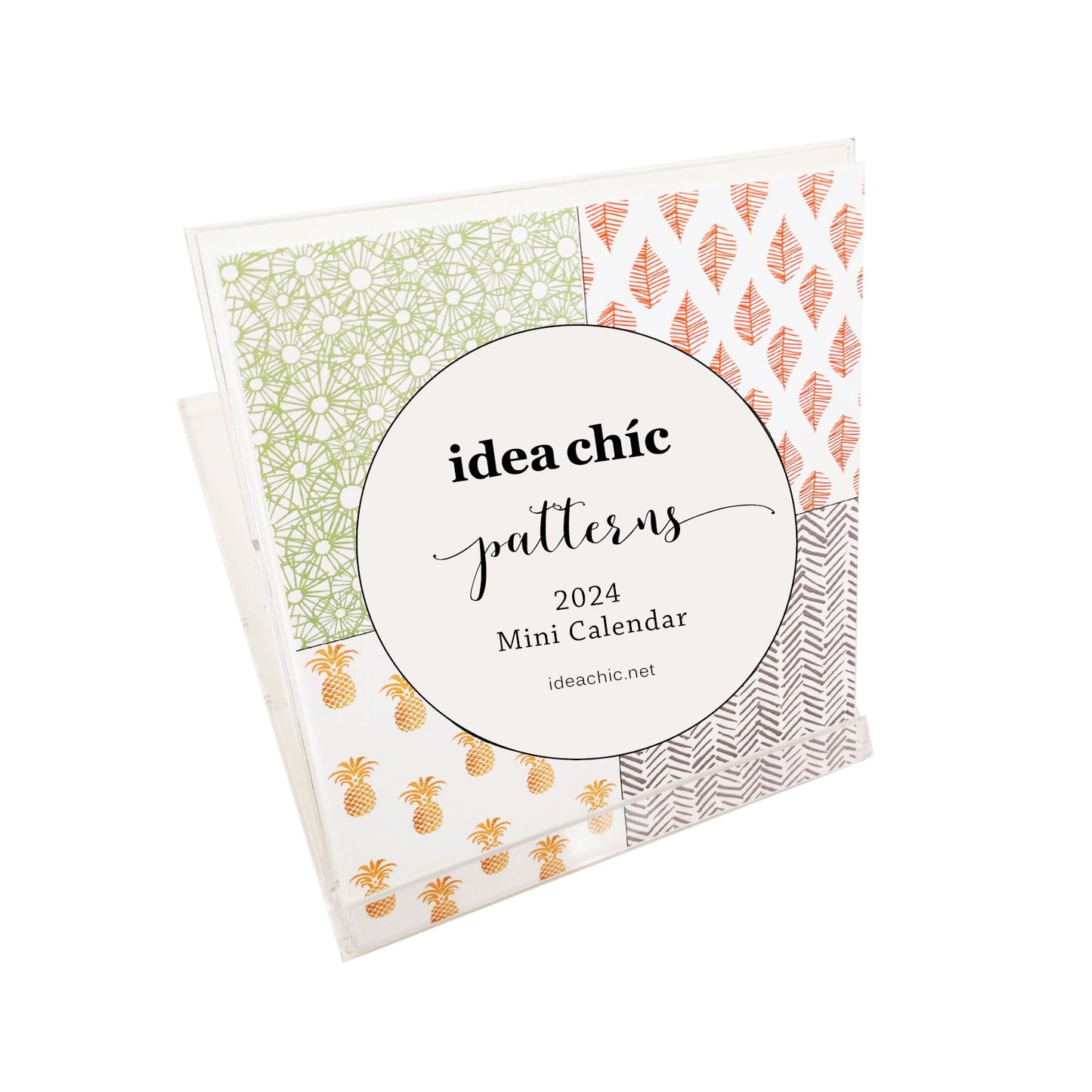 2024 Idea Chíc Patterns Mini Desk Calendar