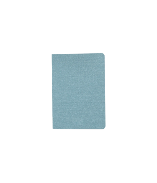 Mini Linen Jotter: Chambray Blue - Blank