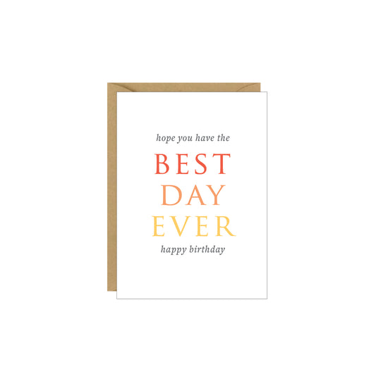 Enclosure Card - Best Day Ever Birthday - 4 pack