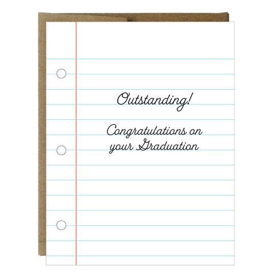 College Ruled Paper Graduation Greeting Card