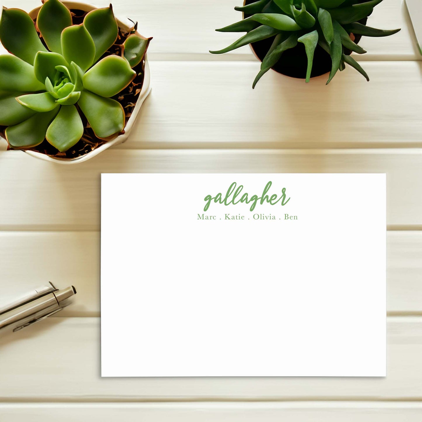 Family Name Stationery | Personalized Note Cards Set of 10