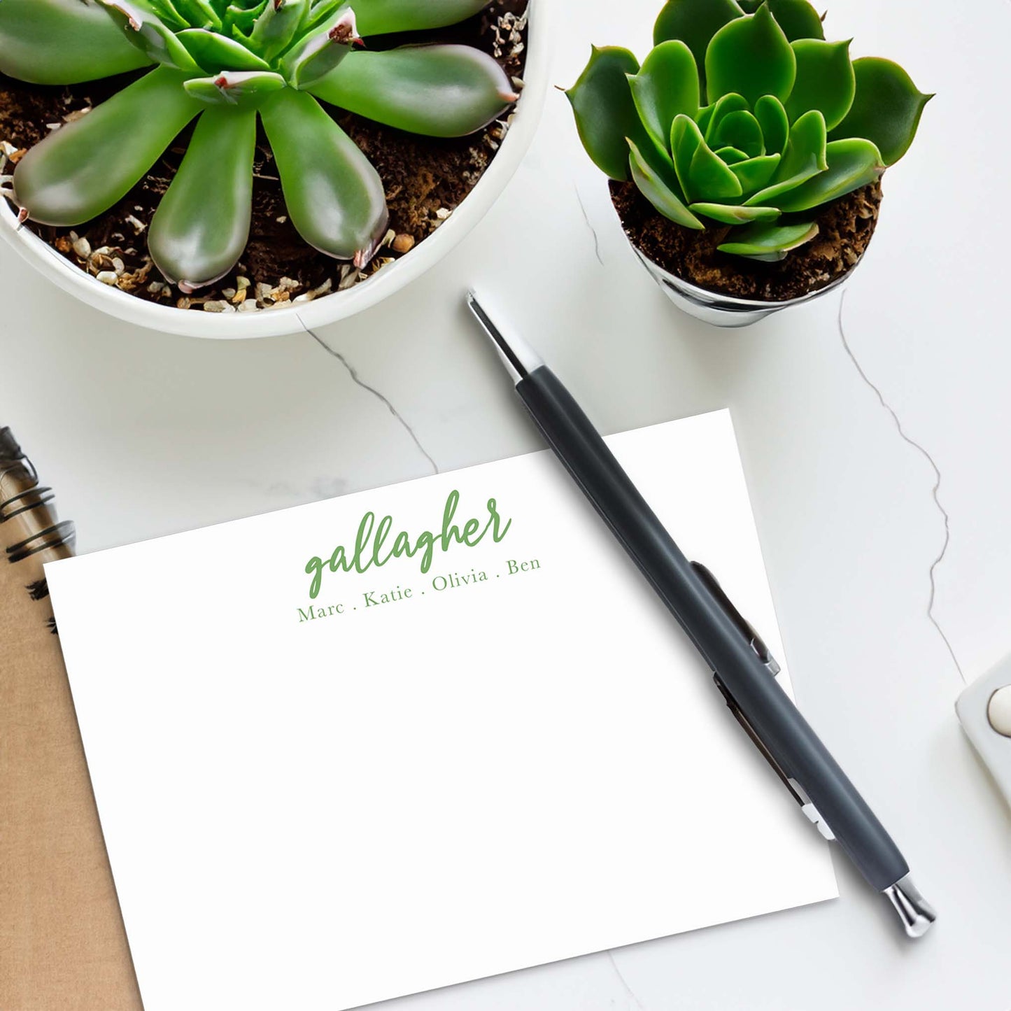 Family Name Stationery | Personalized Note Cards Set of 10
